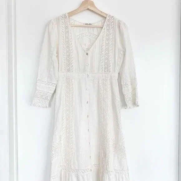 LoveShackFancy Desert Victorian lace Maxi Dress size 0 - Picture 14 of 15